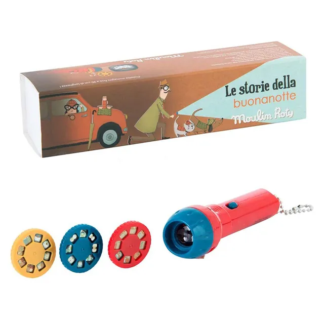 Moulin Roty Detective torcia proiettore 3 dischi