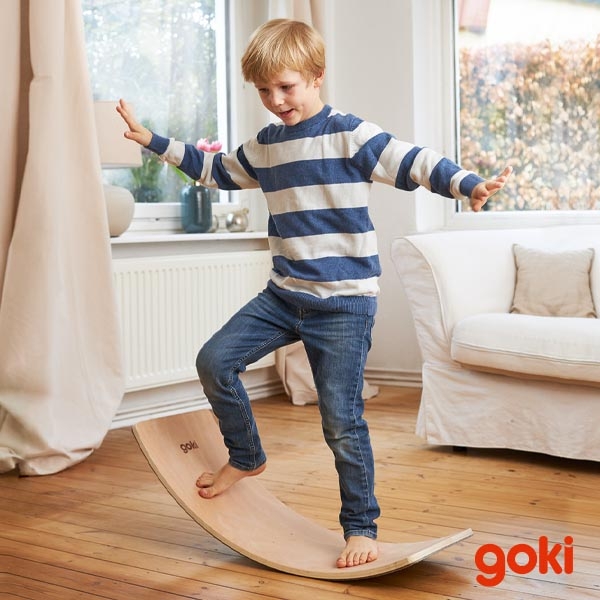 Goki Balance tavola equilibrio legno feltro grigio 150 kg