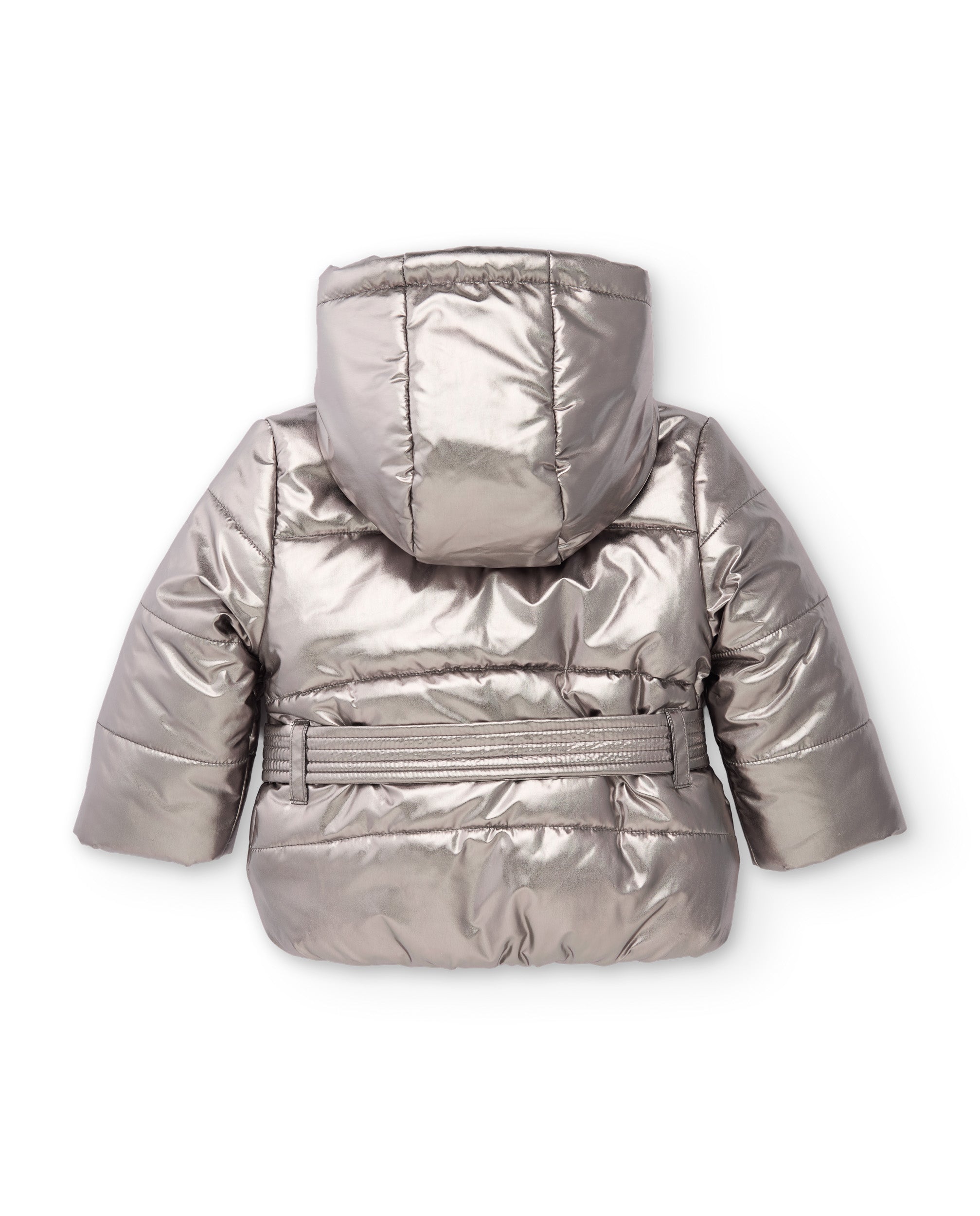 Tuc Tuc Piumino Bambina con Cappuccio Argento