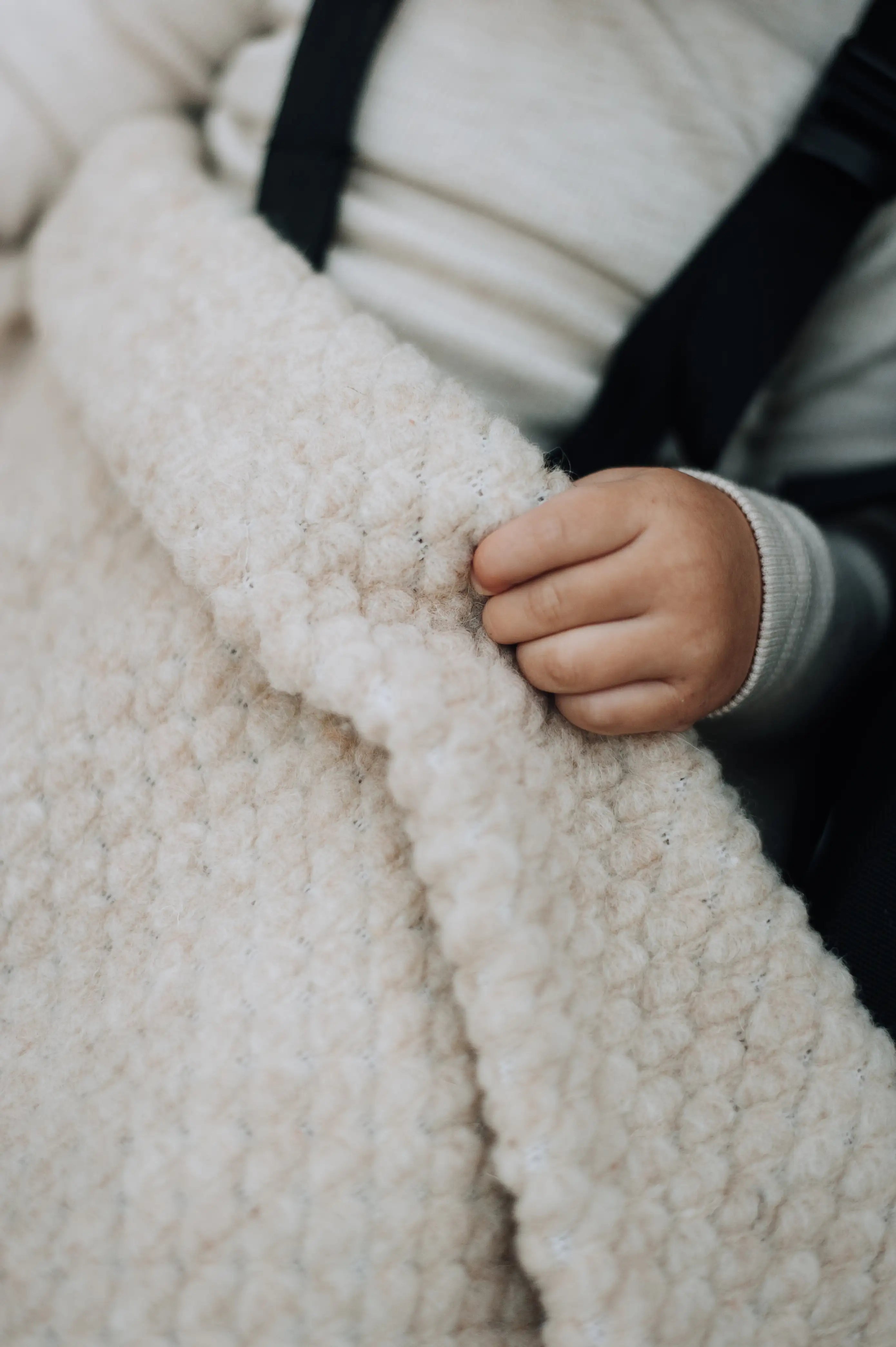 Kico Label coperta bouclé lana merino neonato