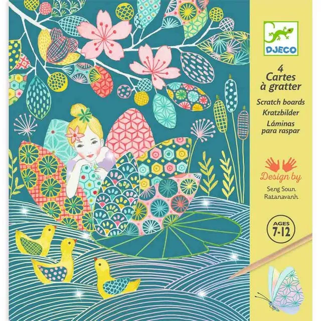 Djeco The Pond carte da grattare 4 carte
