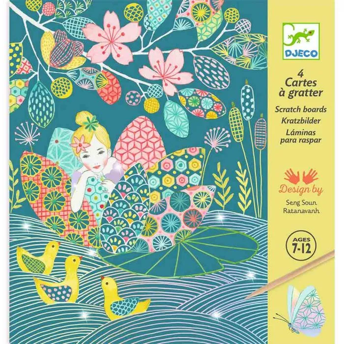 Djeco The Pond carte da grattare 4 carte