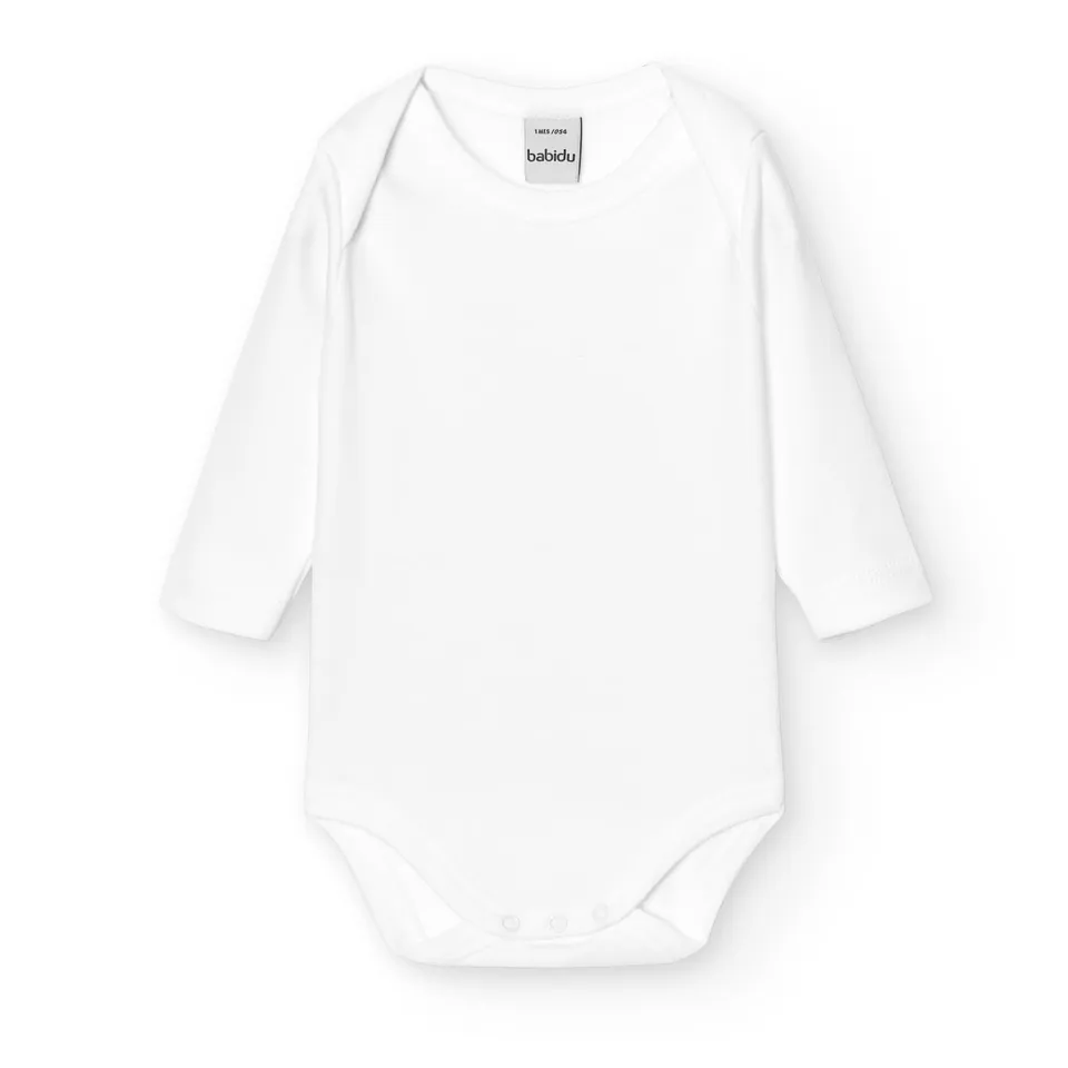 Babidu body maniche lunghe cotone 12 mesi collo americano