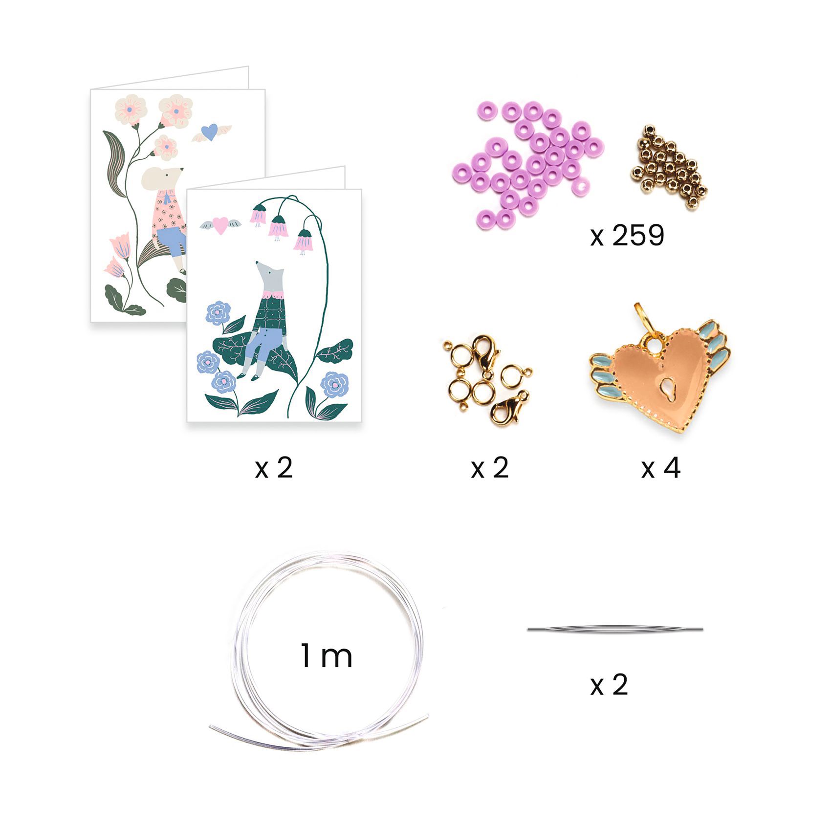 Djeco You&Me Heart Heishi kit braccialetti