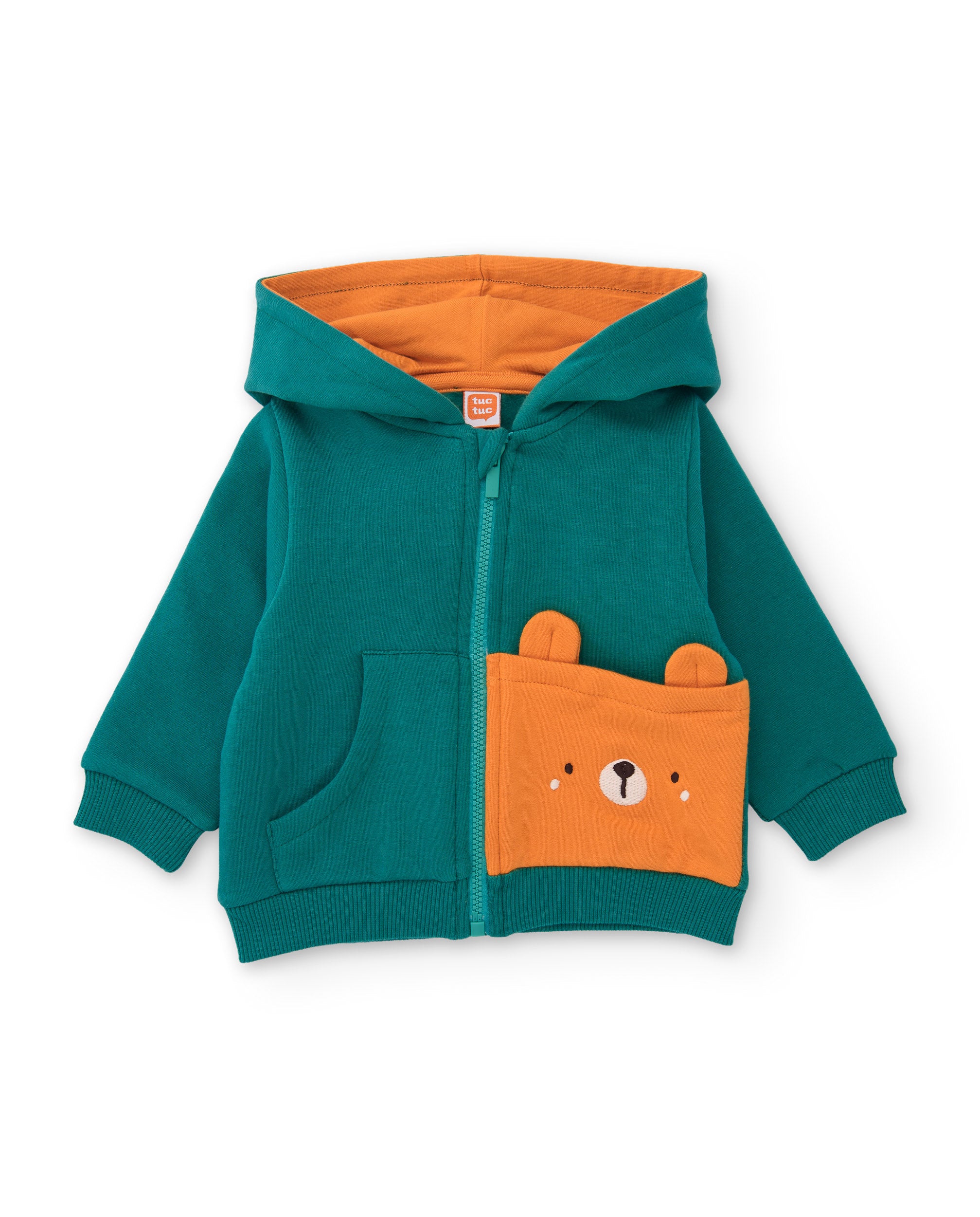 Tuc tuc completo neonato verde 3 pezzi orso