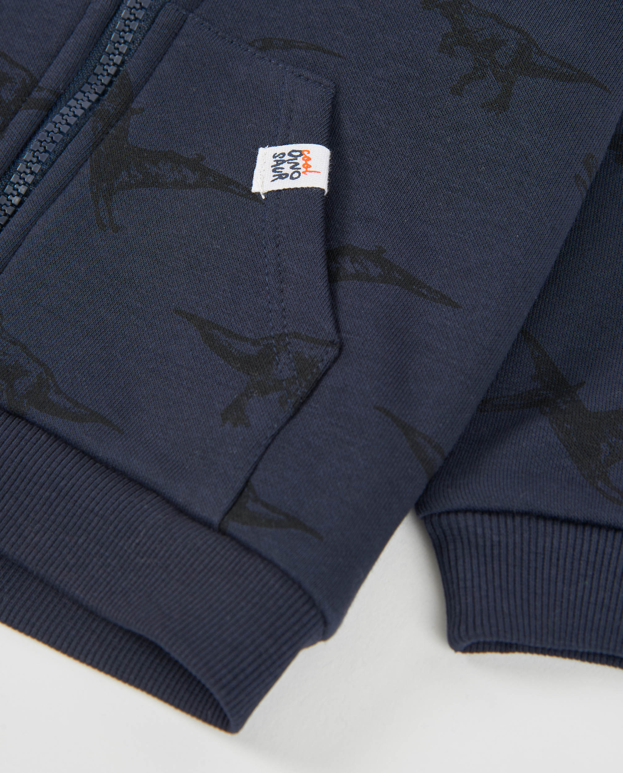 Tuc Tuc felpa bambino cappuccio zip dinosauro blu
