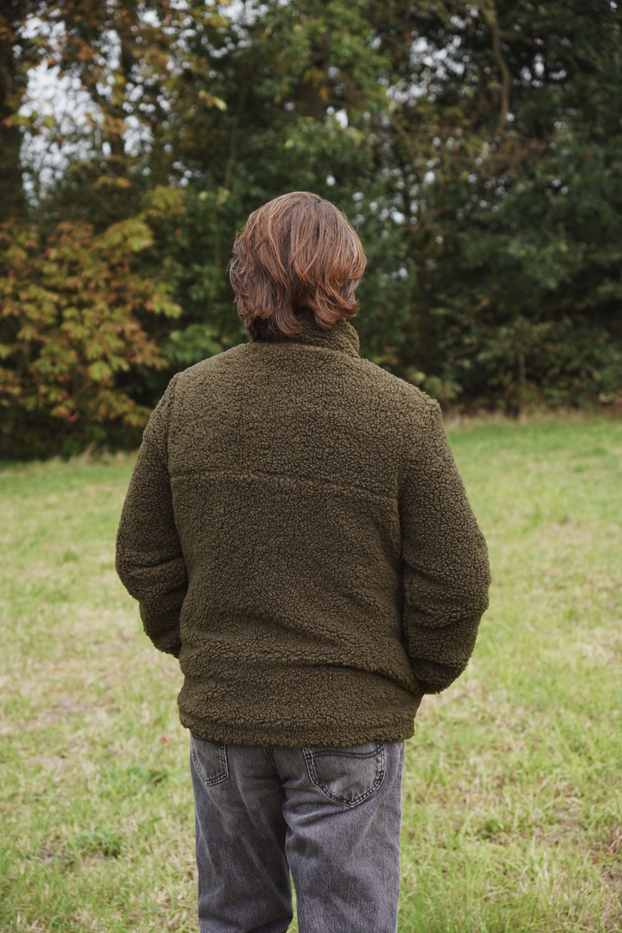 Ella and Rapha Teddy giacca khaki uomo regular fit