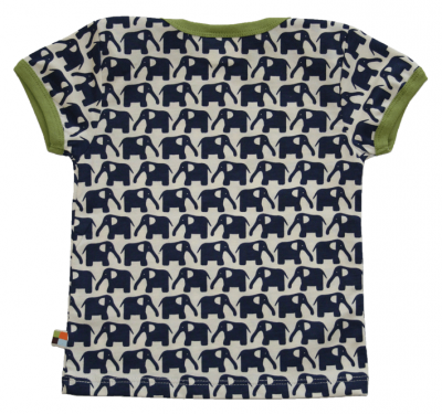 Loud+Proud Elefanti t-shirt bimbo blu cotone organico