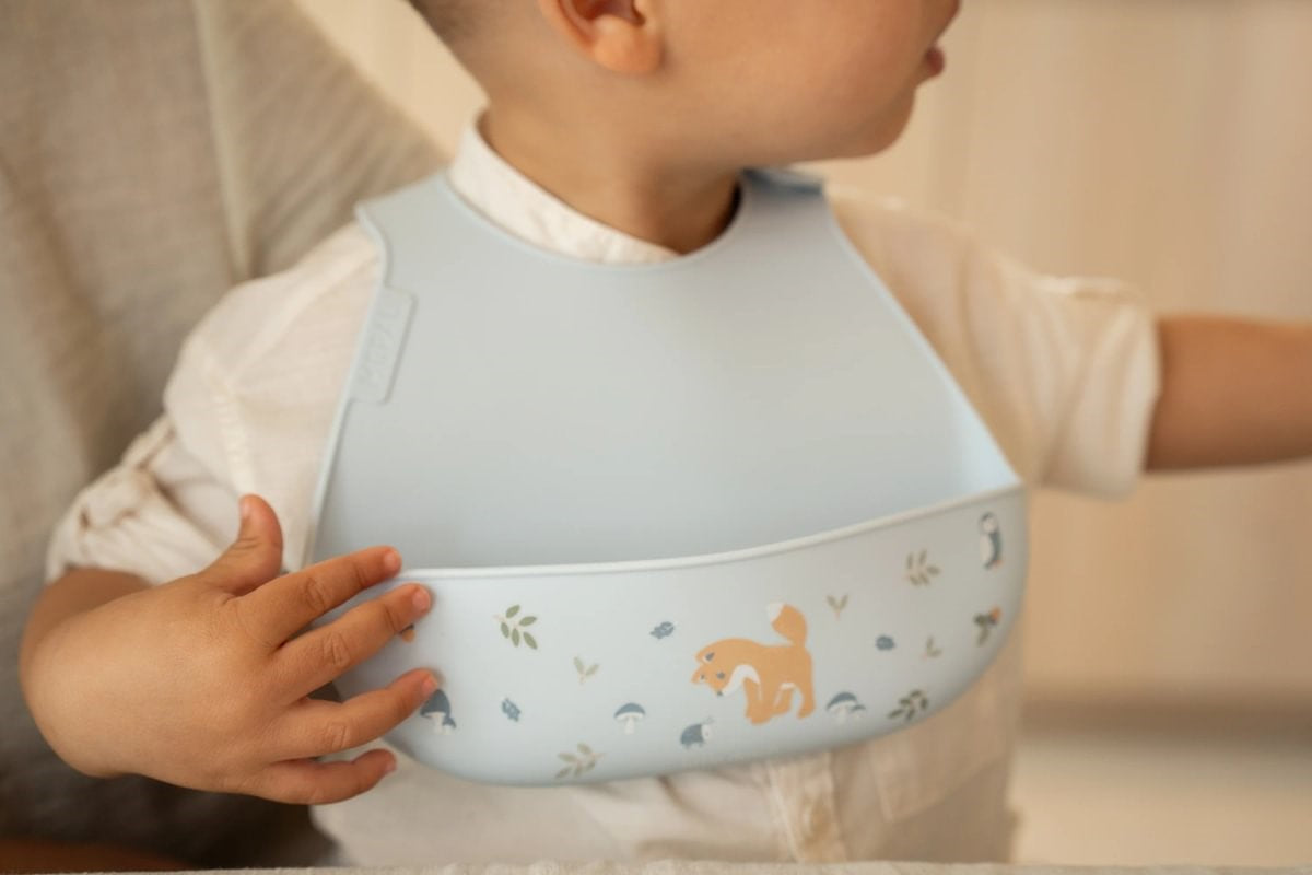 Little Dutch Forest Friends Bavaglino Silicone Tasca Regolabile