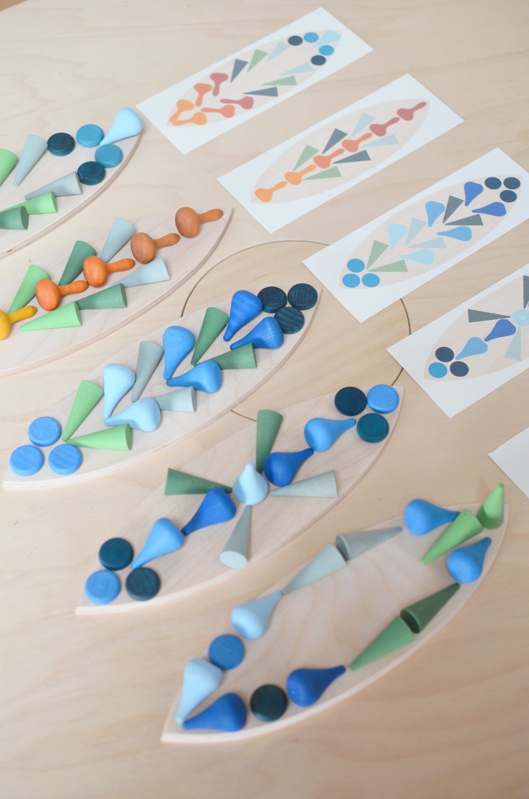 Grapat Petals Platform basi petali legno 6 pezzi