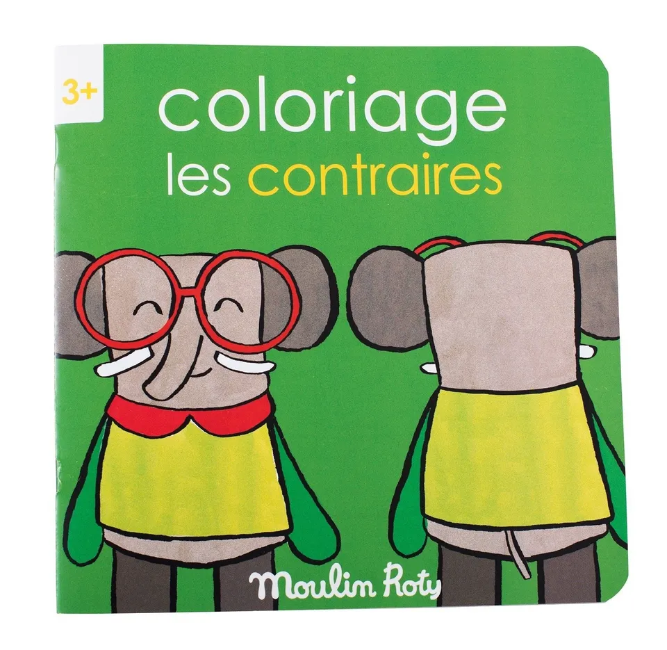 Moulin Roty Popipop quaderno colorare contrari 20 pagine