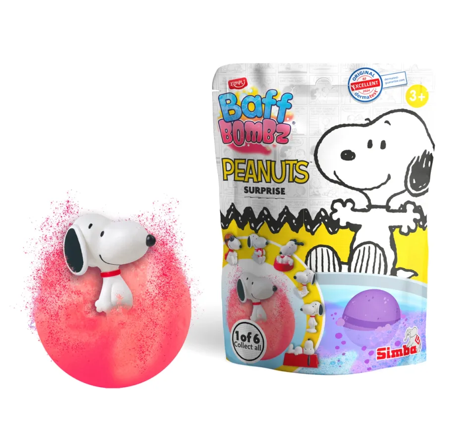 Zimpli Kids Baff Bombz Peanuts Surprise bomba bagno Snoopy