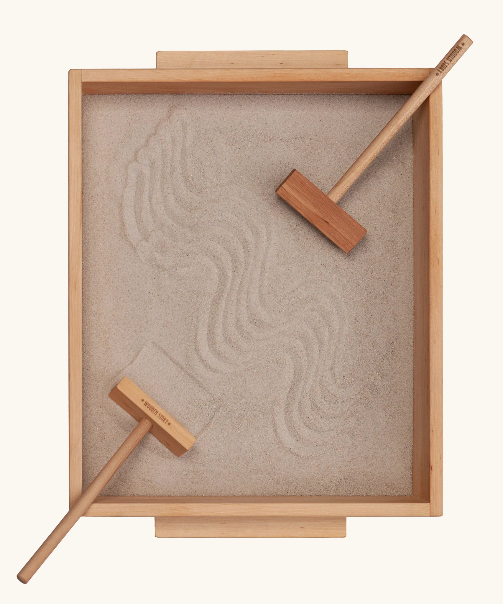 Wooden Story Sand Tray rastrello 1 accessorio legno