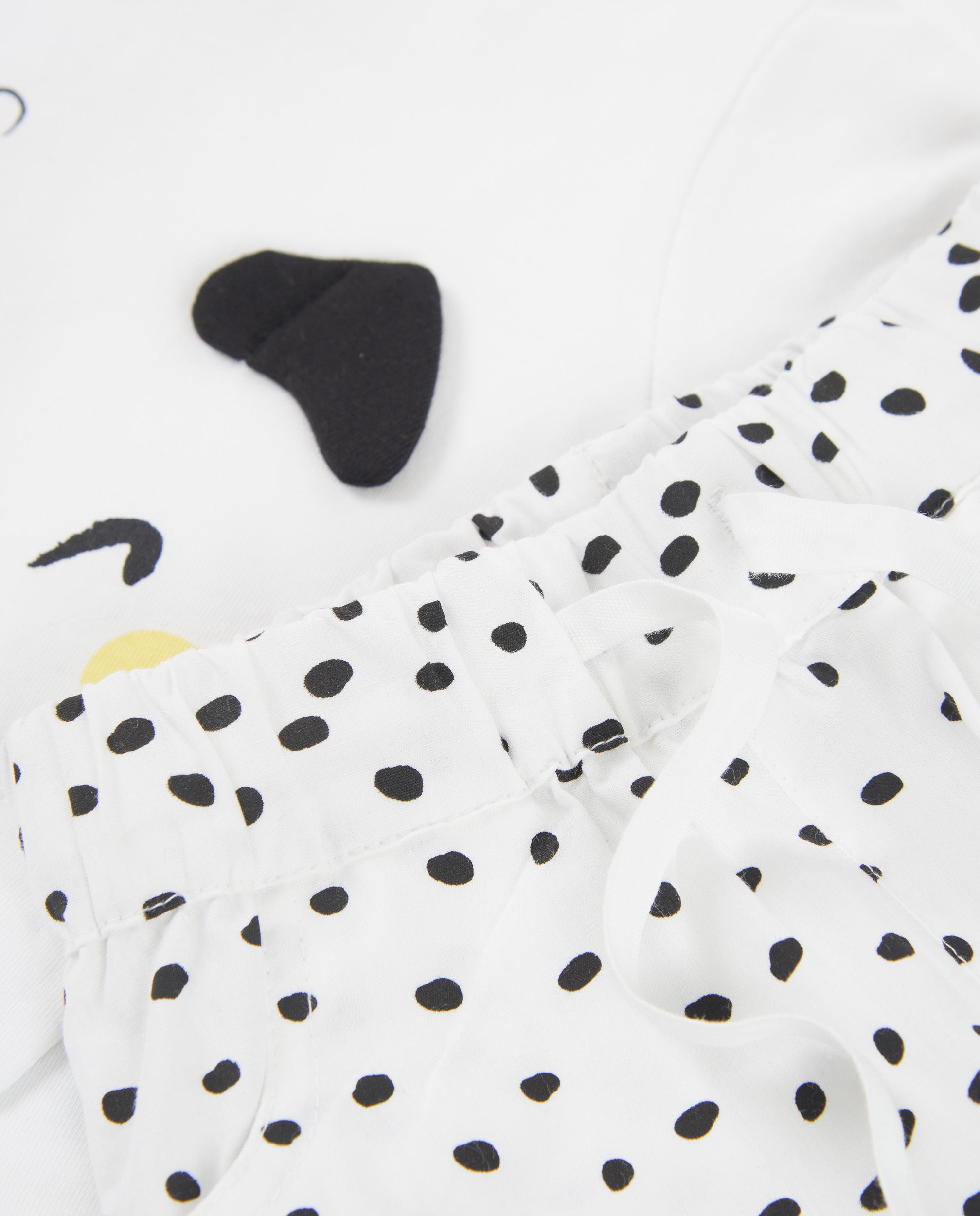Tuc Tuc completo neonata maglia shorts bianco cagnolino