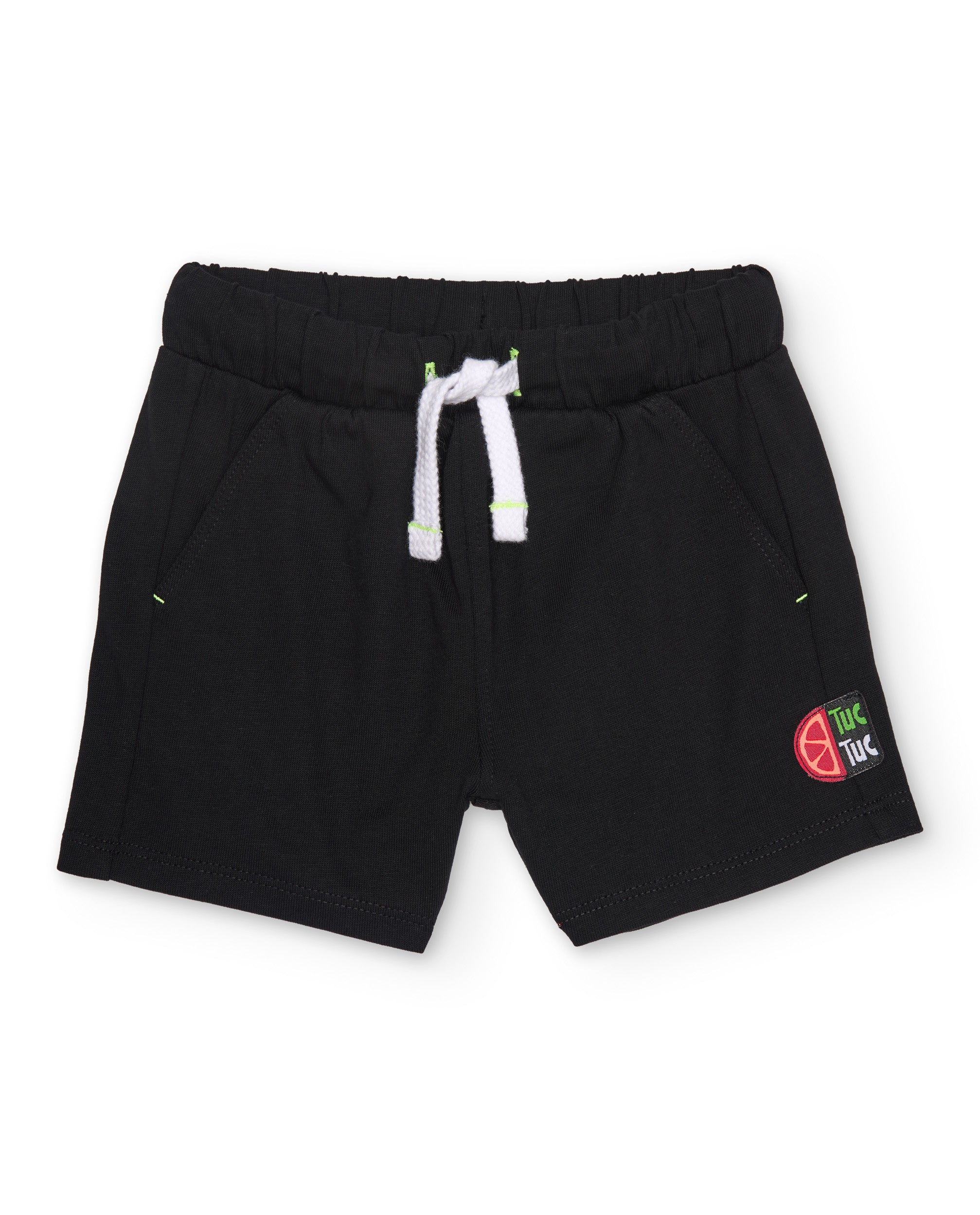 Tuc tuc bermuda bimbo nero in jersey cotone