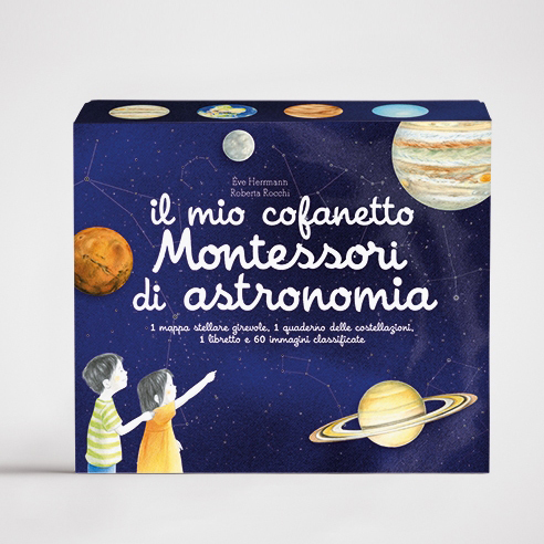 L'Ippocampo Montessori Astronomia cofanetto libro + mappe