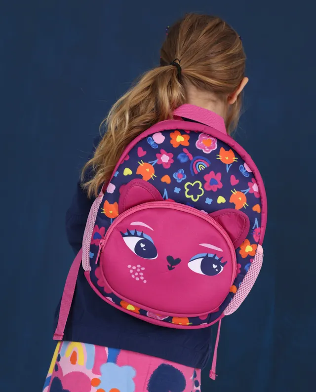 Tuc Tuc zaino bambina fucsia fiori gatto