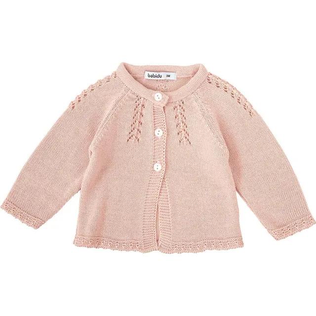 Babidu cardigan traforato giacca maglia 3 anni cotone