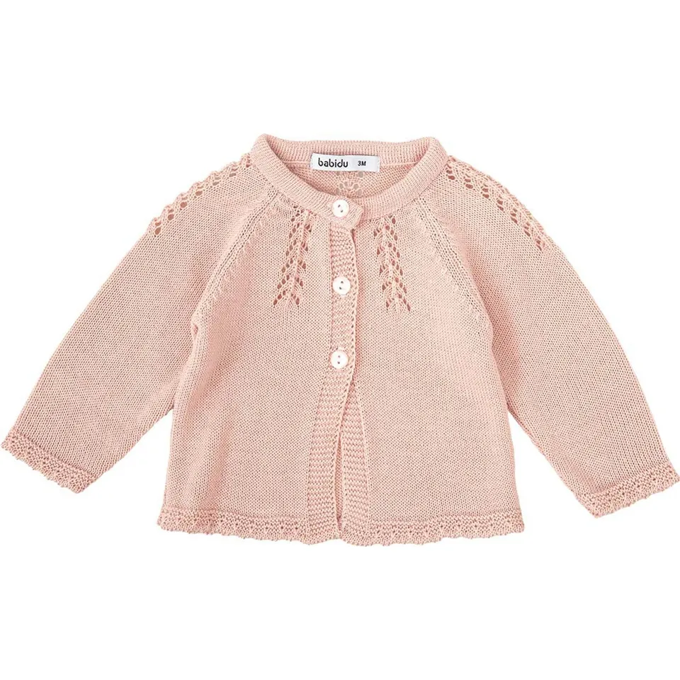 Babidu cardigan traforato giacca maglia 3 anni cotone