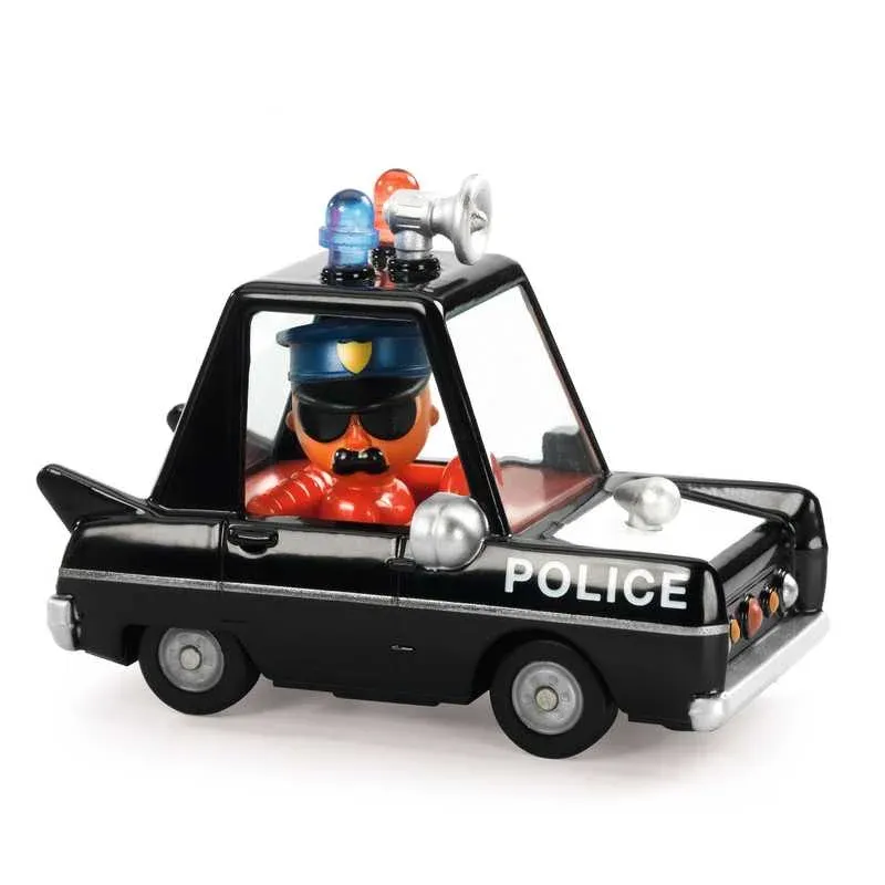 Djeco Crazy Motors Harry Police macchinina vinile dai 4 anni