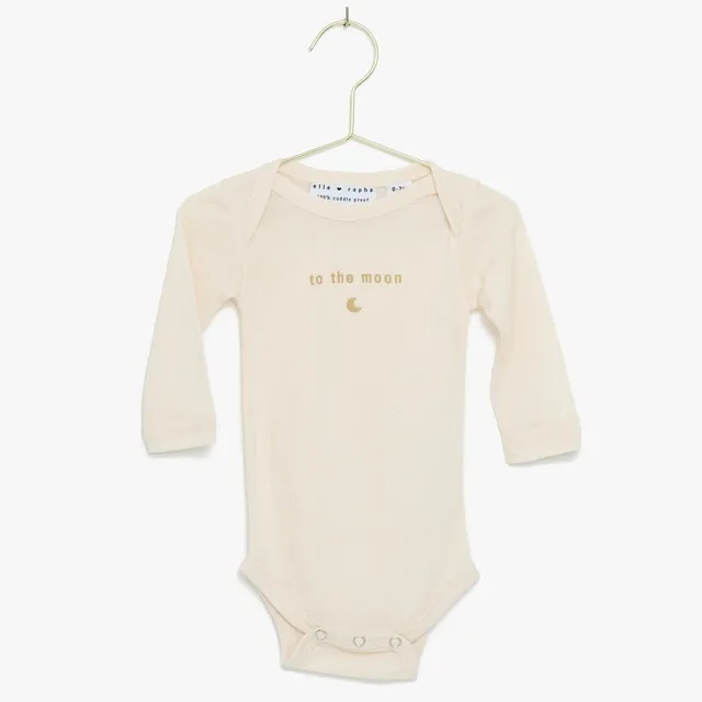 Ella and Rapha To the Moon body avorio neonato cotone
