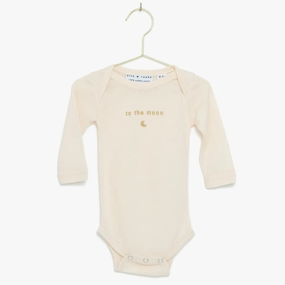 Ella and Rapha To the Moon body avorio neonato cotone