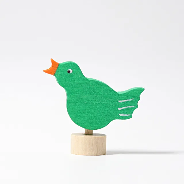 Grimm's Uccellino che Cinguetta figura legno viola 5 cm