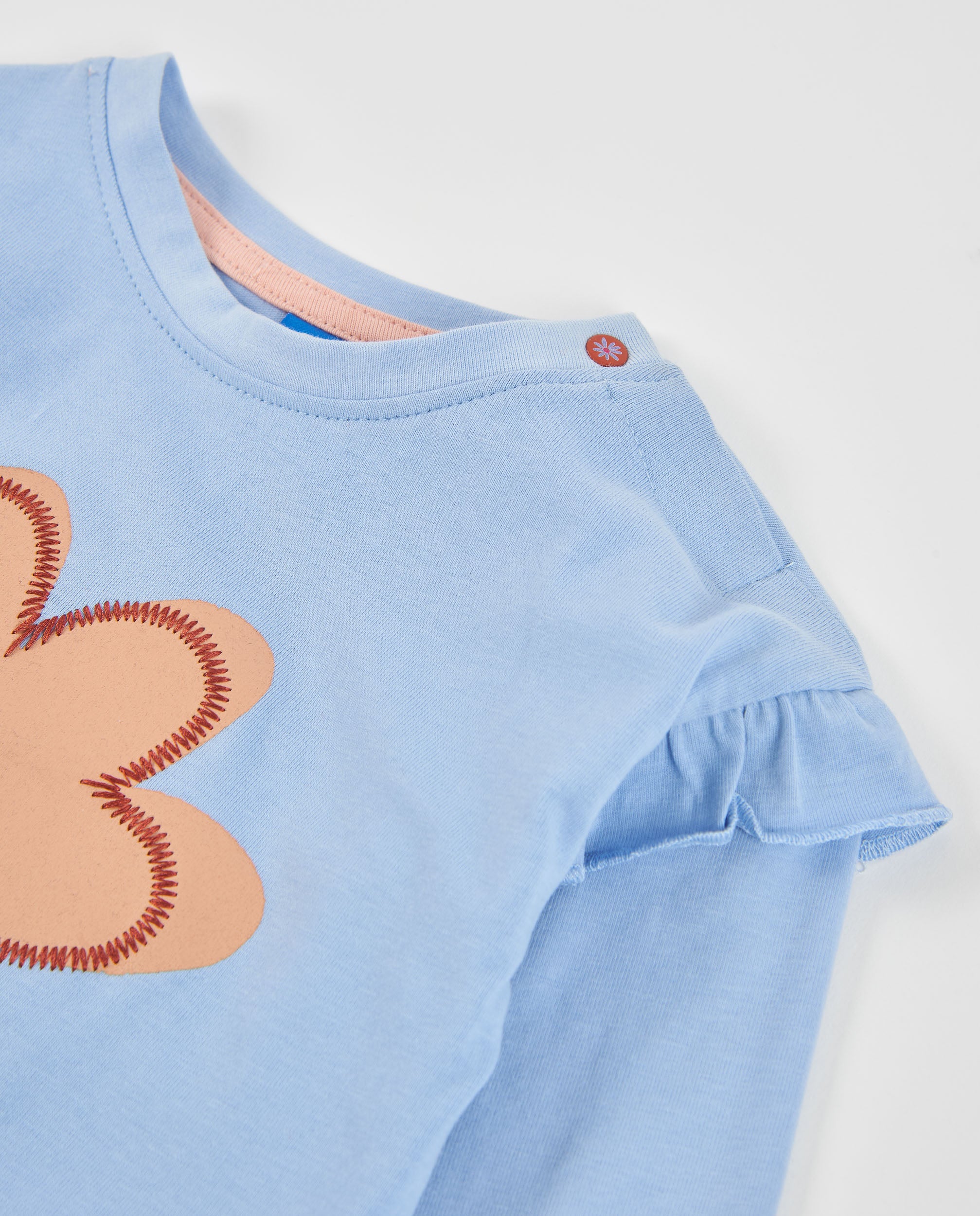 Tuc Tuc maglia bambina azzurra fiori manica lunga