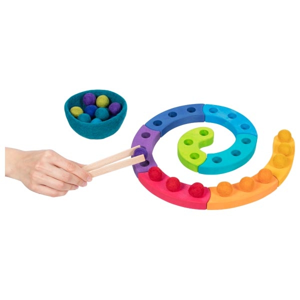 Goki Spirale Celebrazioni gioco legno colori pinza