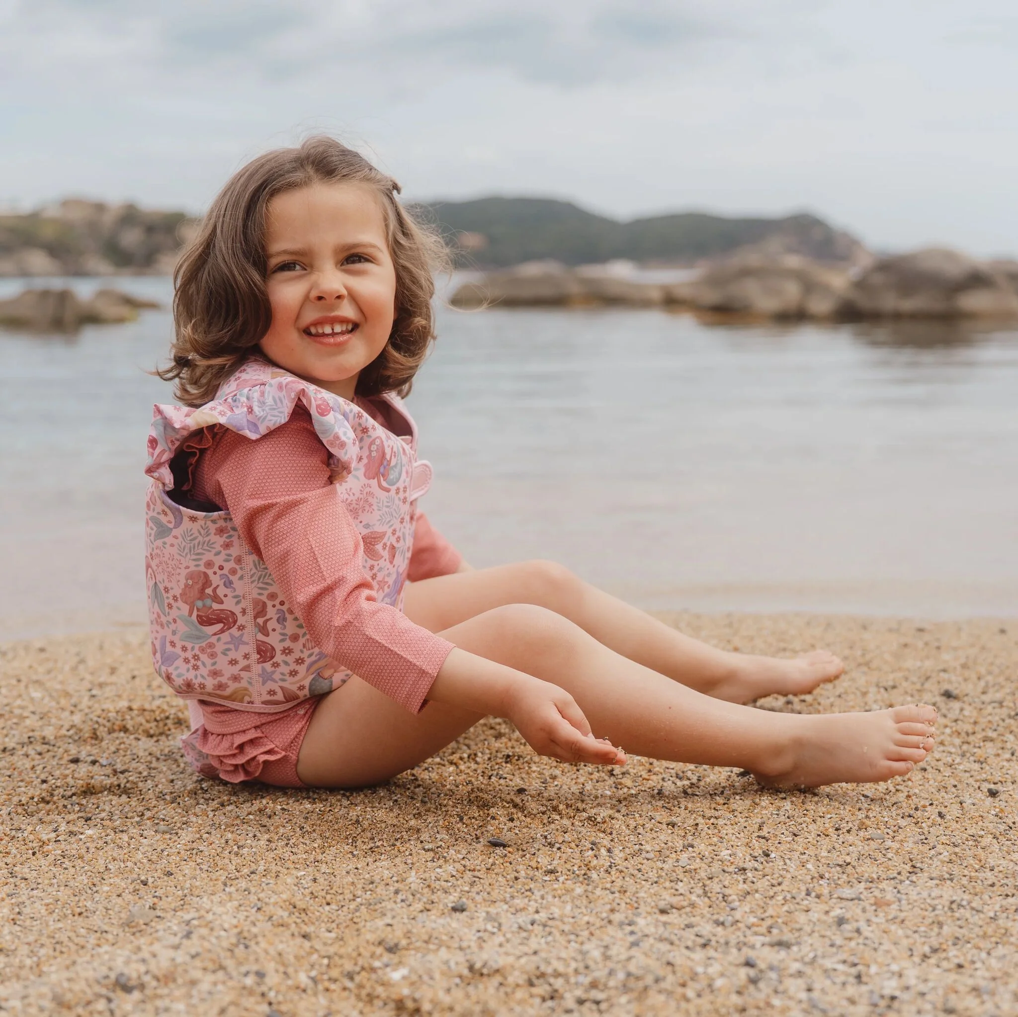 Little Dutch Mermaid gilet nuoto rosa 2-3 anni