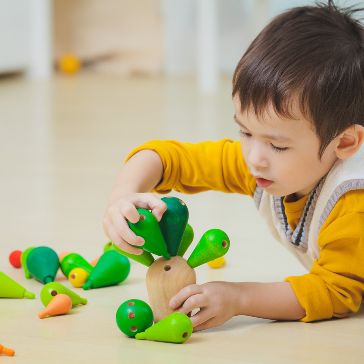 Plan Toys Cactus Grande gioco equilibrio 19 pezzi legno