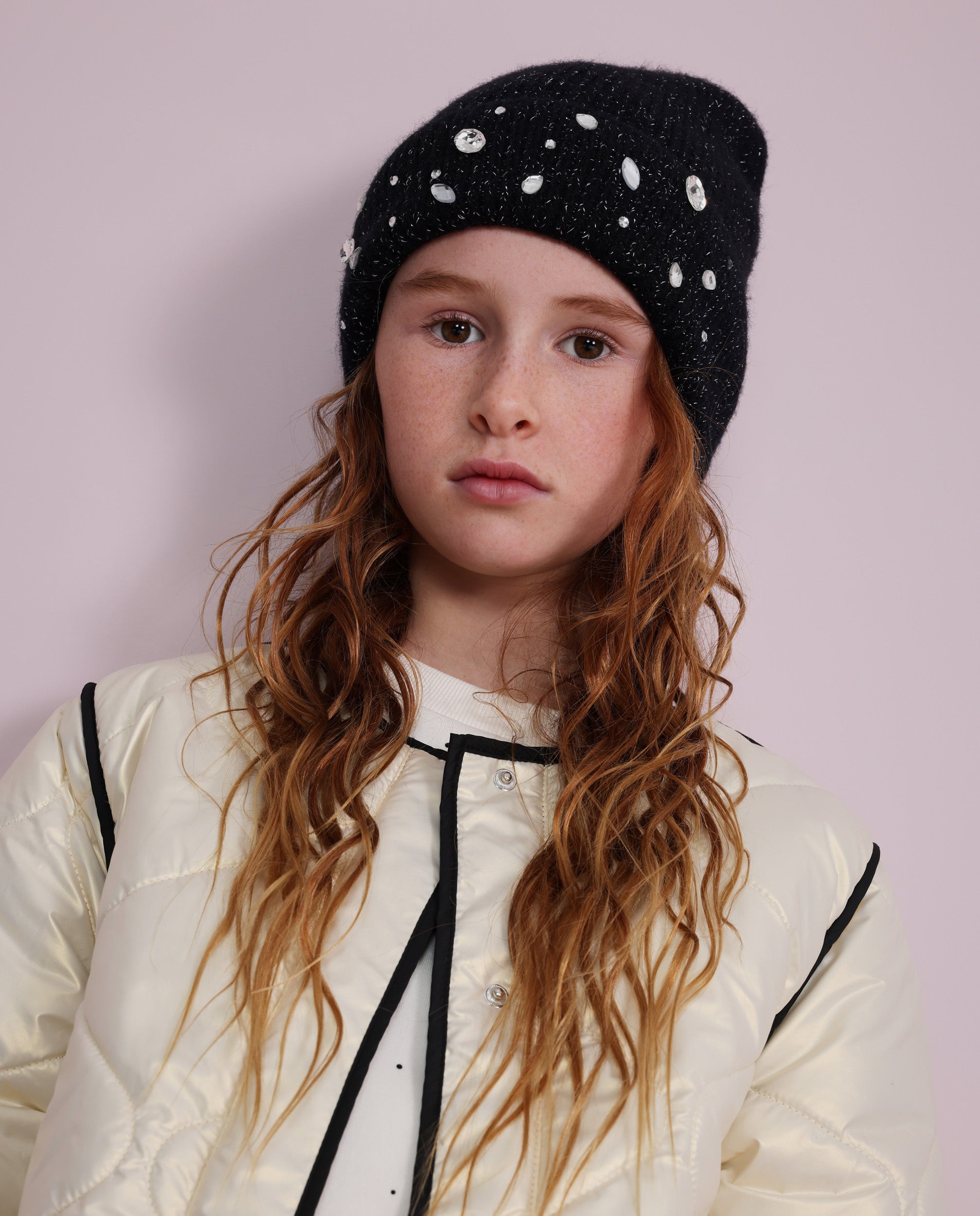 Tuc Tuc set bambina nero cappello scaldacollo