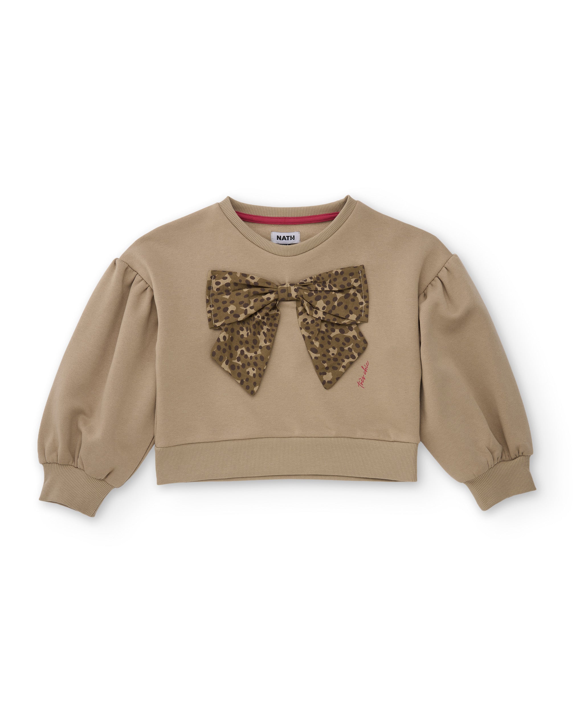 Tuc Tuc Hotel Paris felpa bimba beige con fiocco