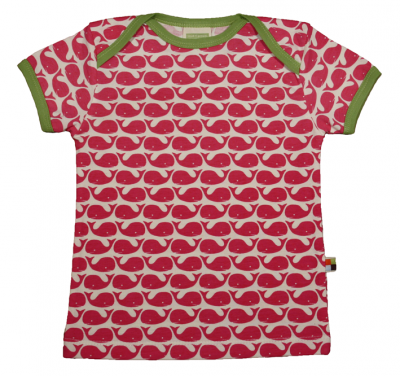 Loud+Proud T-Shirt Balene Fucsia Cotone Organico