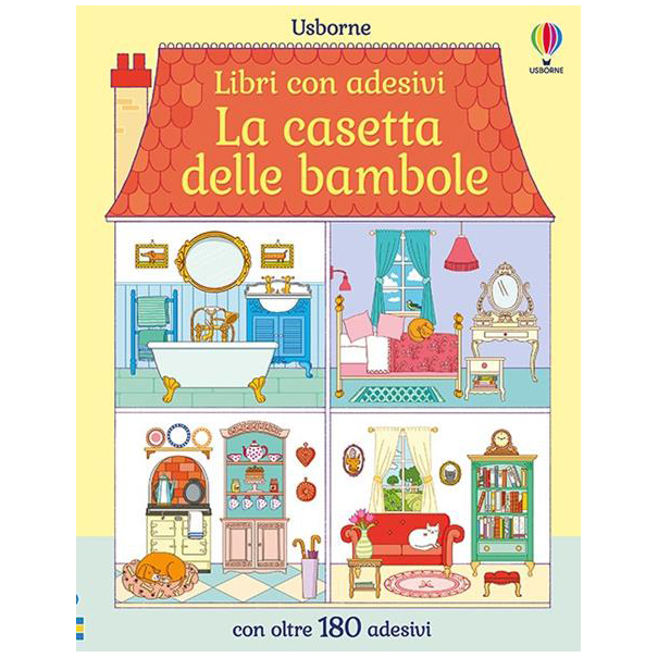 Usborne La casetta delle bambole libro con 180 adesivi