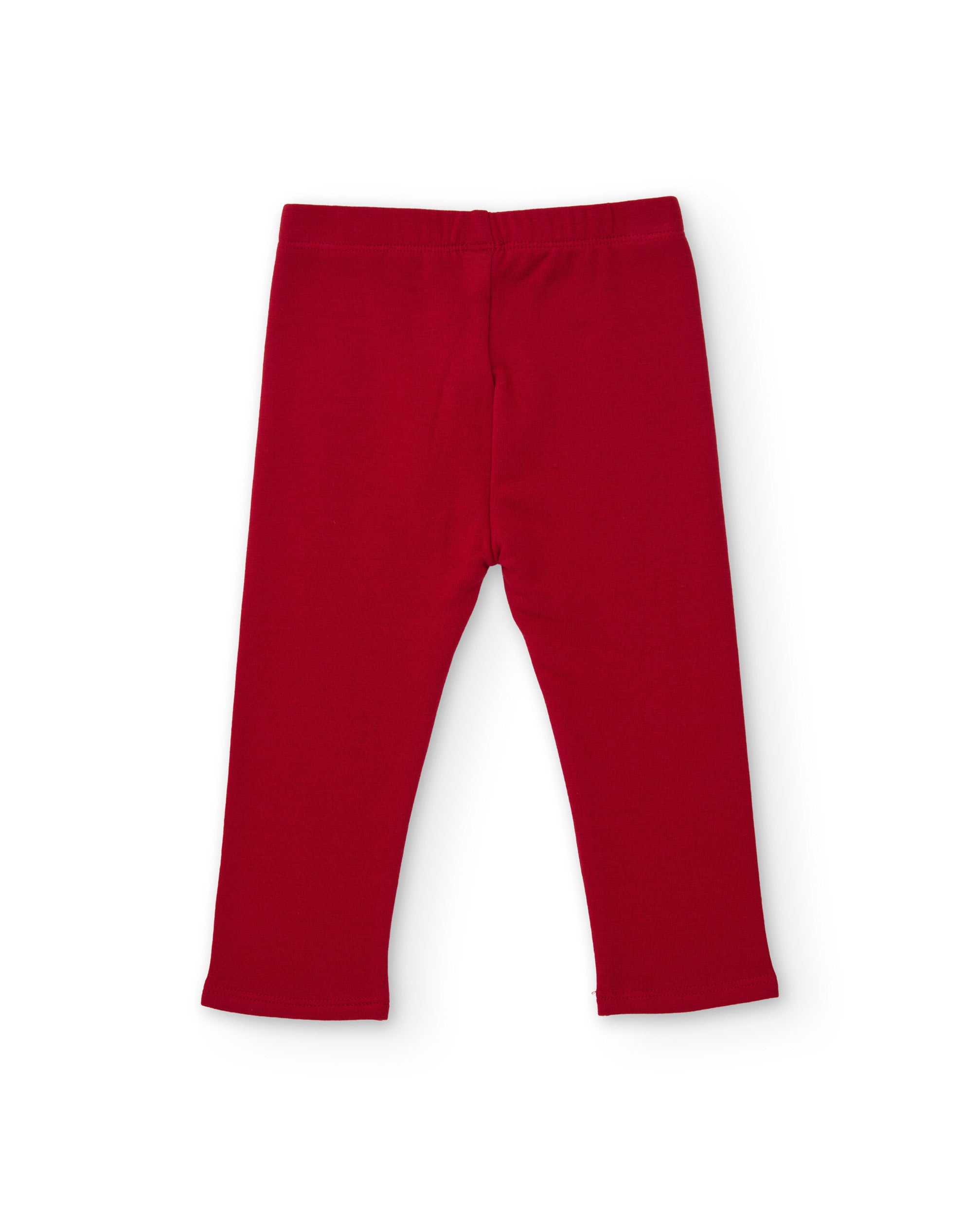 Tuc tuc leggings felpa bambina vita elastica rosso