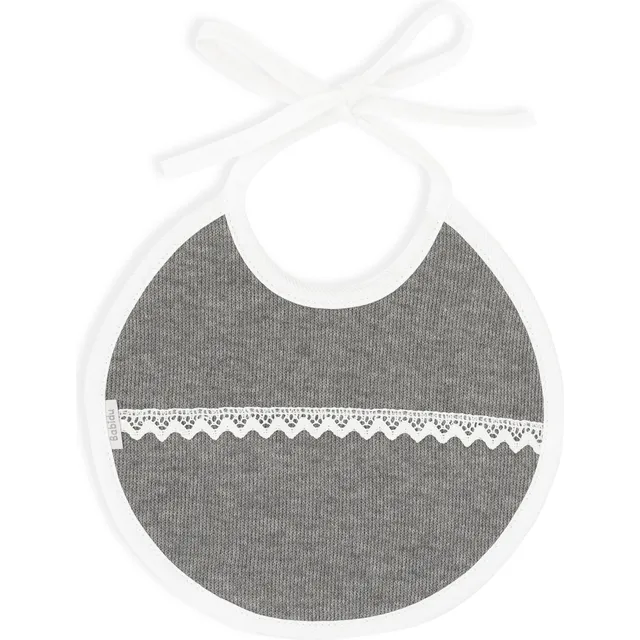 Babidu bavaglino neonato cotone grigio