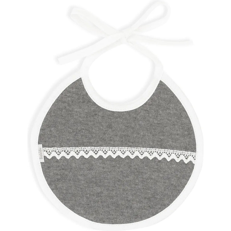 Babidu bavaglino neonato cotone grigio