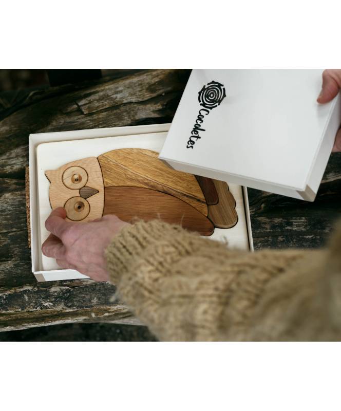 Cocoletes Wood Art puzzle legno Gufo 8 pezzi