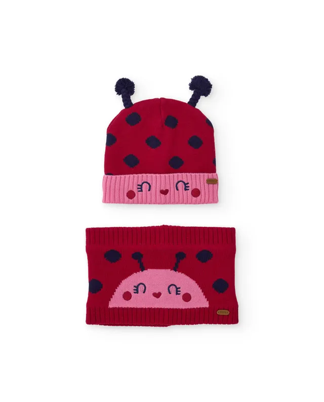 Tuc Tuc Good Wood set bimba rosso cappello scaldacollo