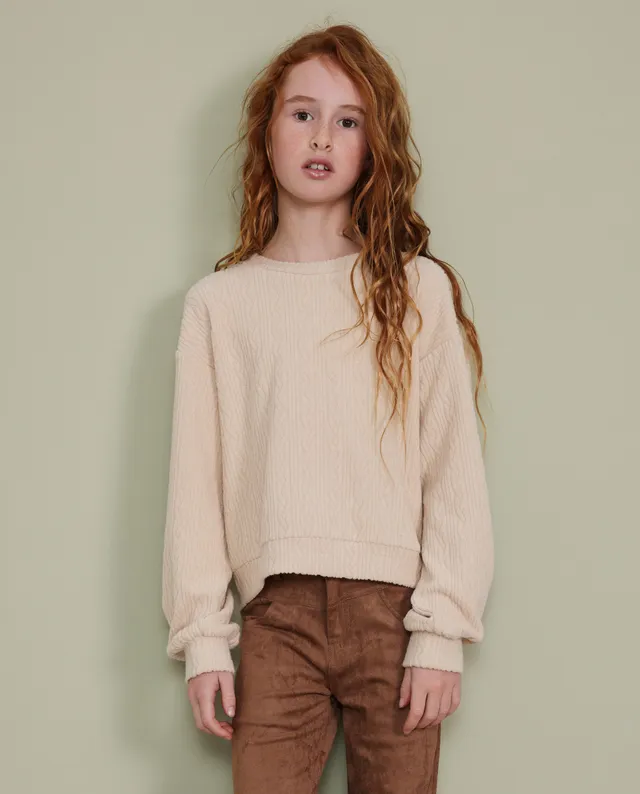 Tuc Tuc maglione bambina beige vestibilità comoda