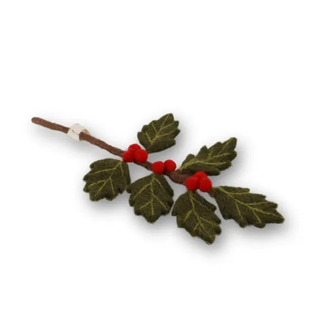 Gry & Sif Mini Ramo Agrifoglio addobbo feltro 20 cm