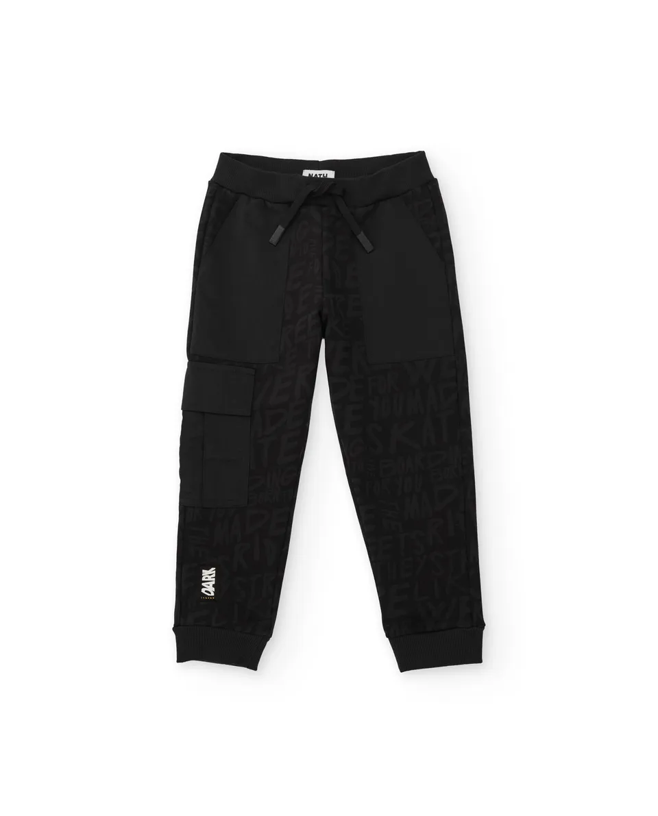 Tuc Tuc Dark Legend pantaloni bambino felpa nero cargo