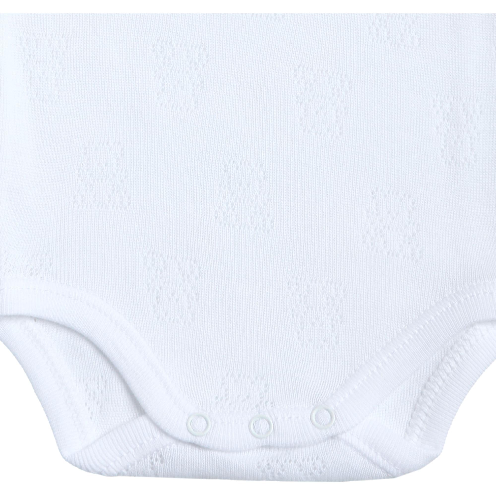 Babidu 1114 body affusolato cotone bianco 6-9 mesi