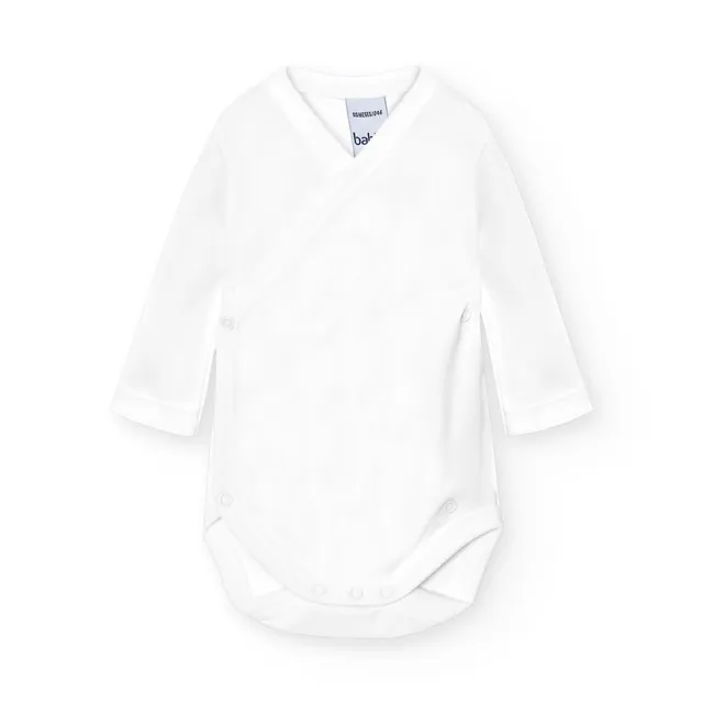 Babidu Body 1170 Bambù Maniche Corte Prematuro Bianco