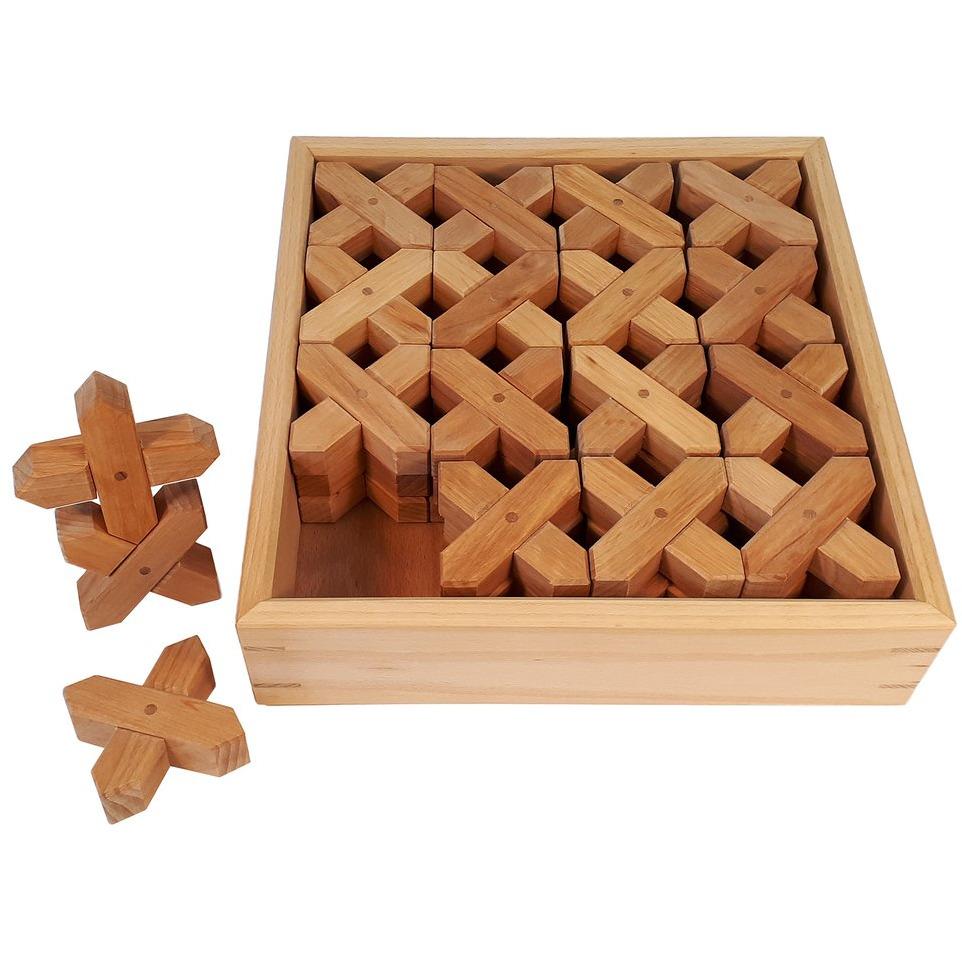 Bauspiel Xbricks 48 pezzi costruzioni legno naturale