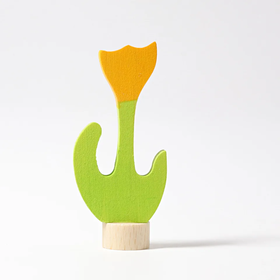 Grimm's tulipano giallo decorazione legno 6 cm