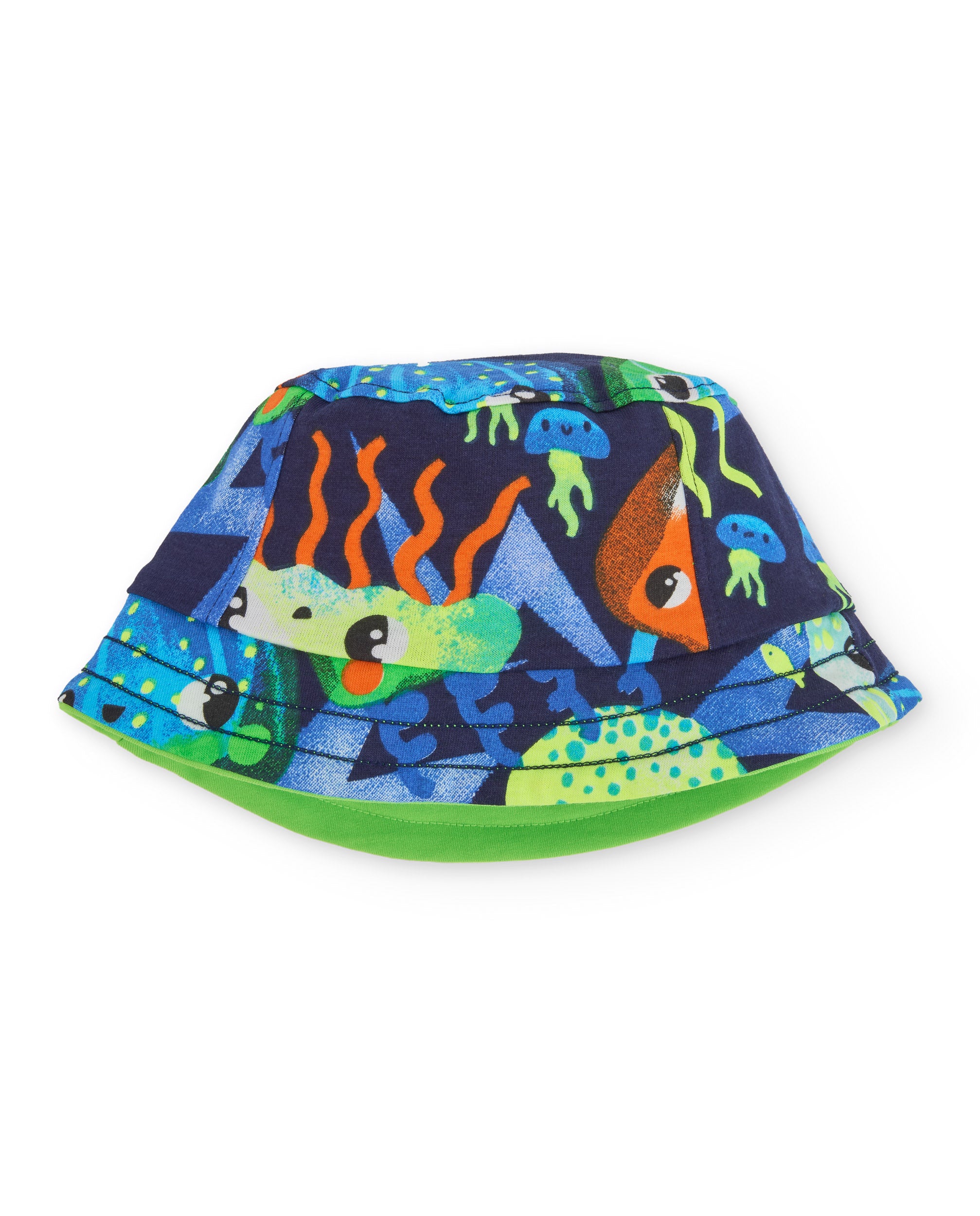 Tuc Tuc cappello bimbo verde reversibile mare