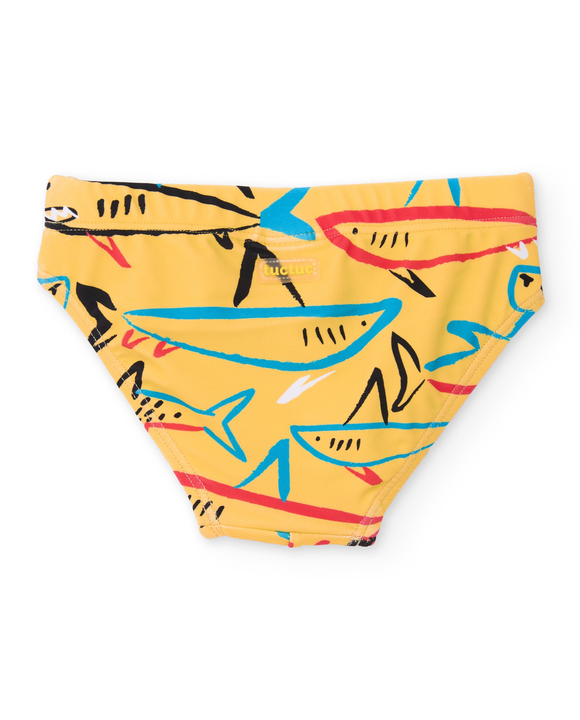 Tuc Tuc costume slip bambino giallo con squalo