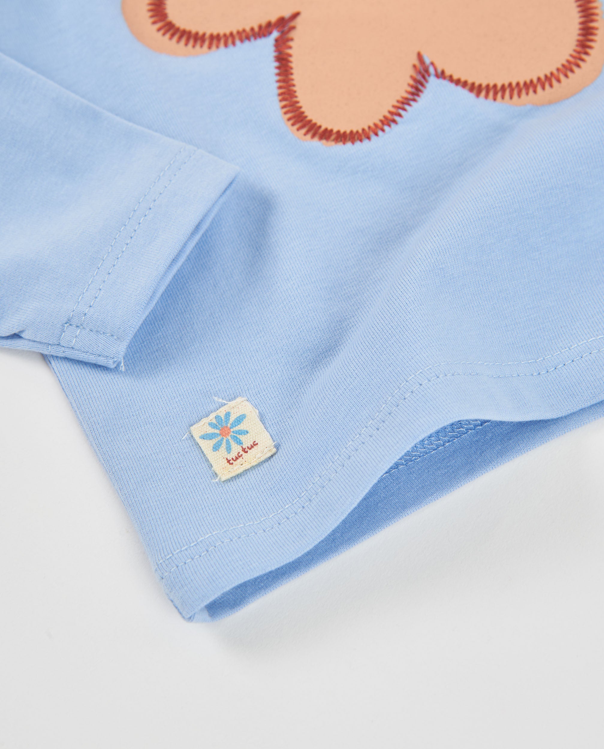 Tuc Tuc maglia bambina azzurra fiori manica lunga
